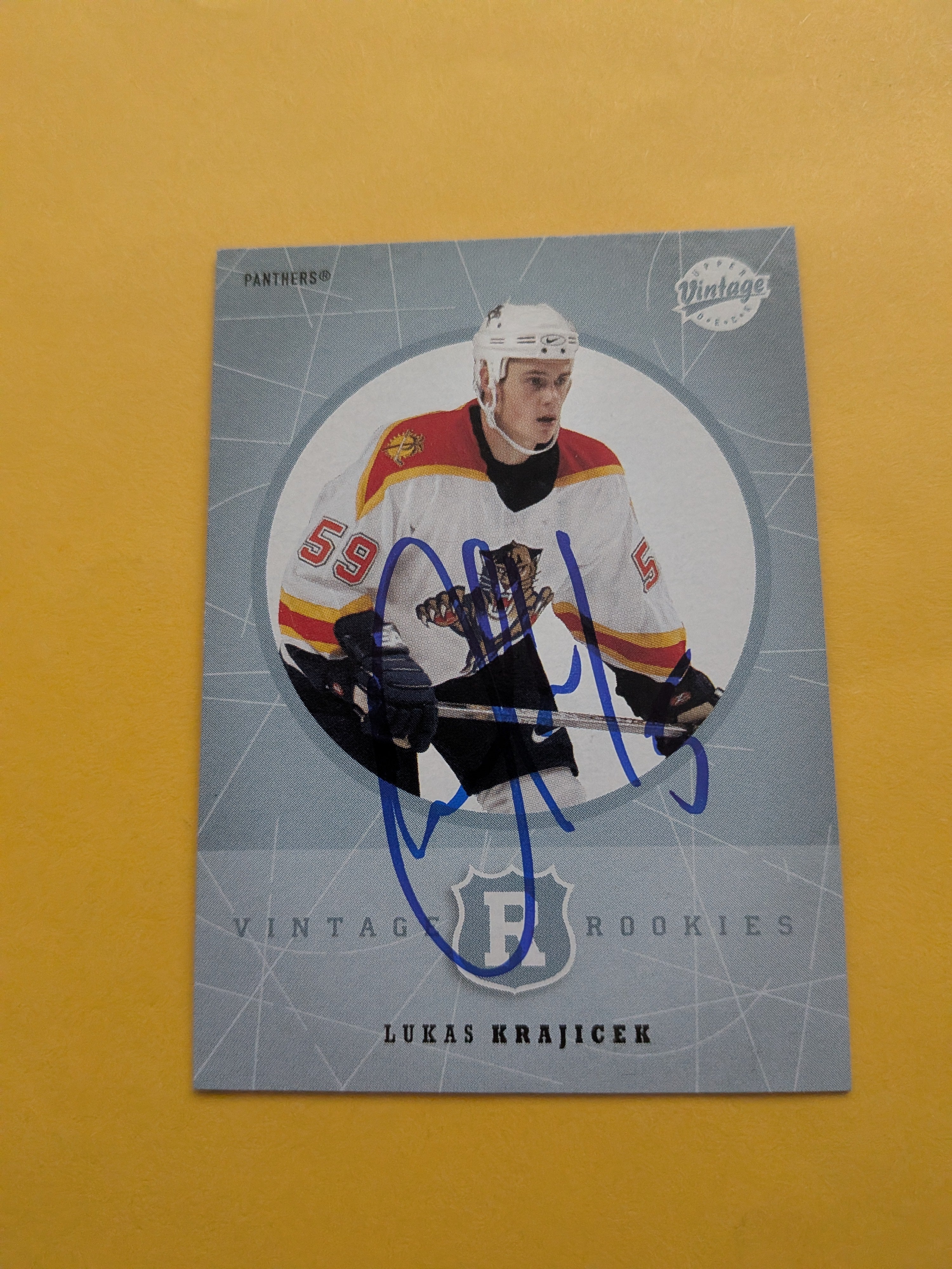Lukas Krajicek Signed Florida Panthers Rookie Card A