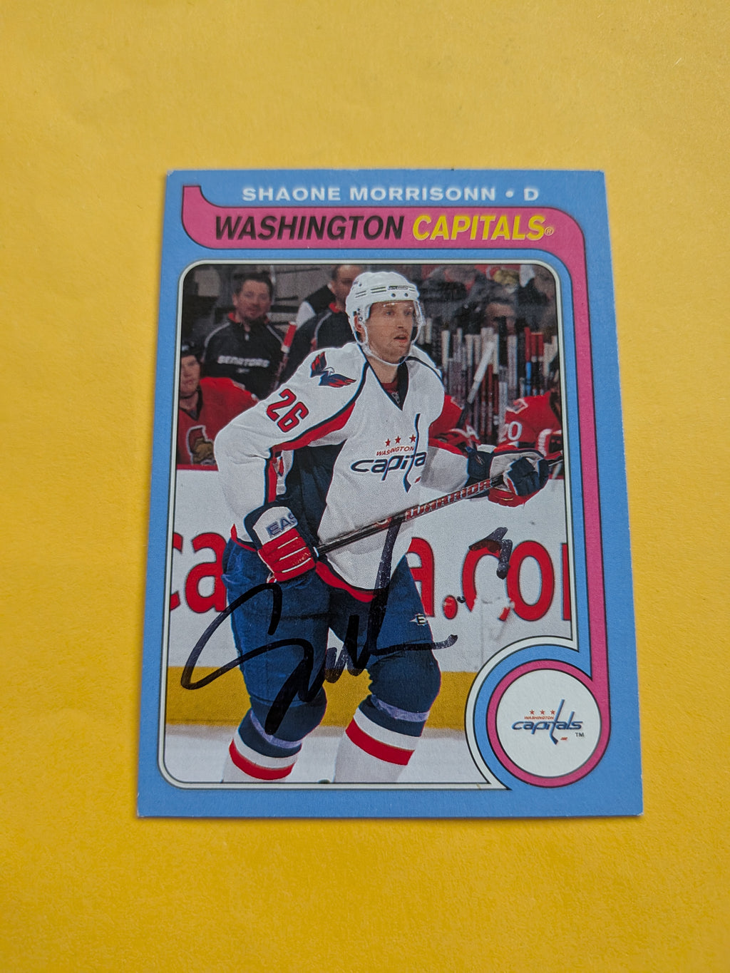 Shaone Morrisonn Signed Washington Capitals Card A