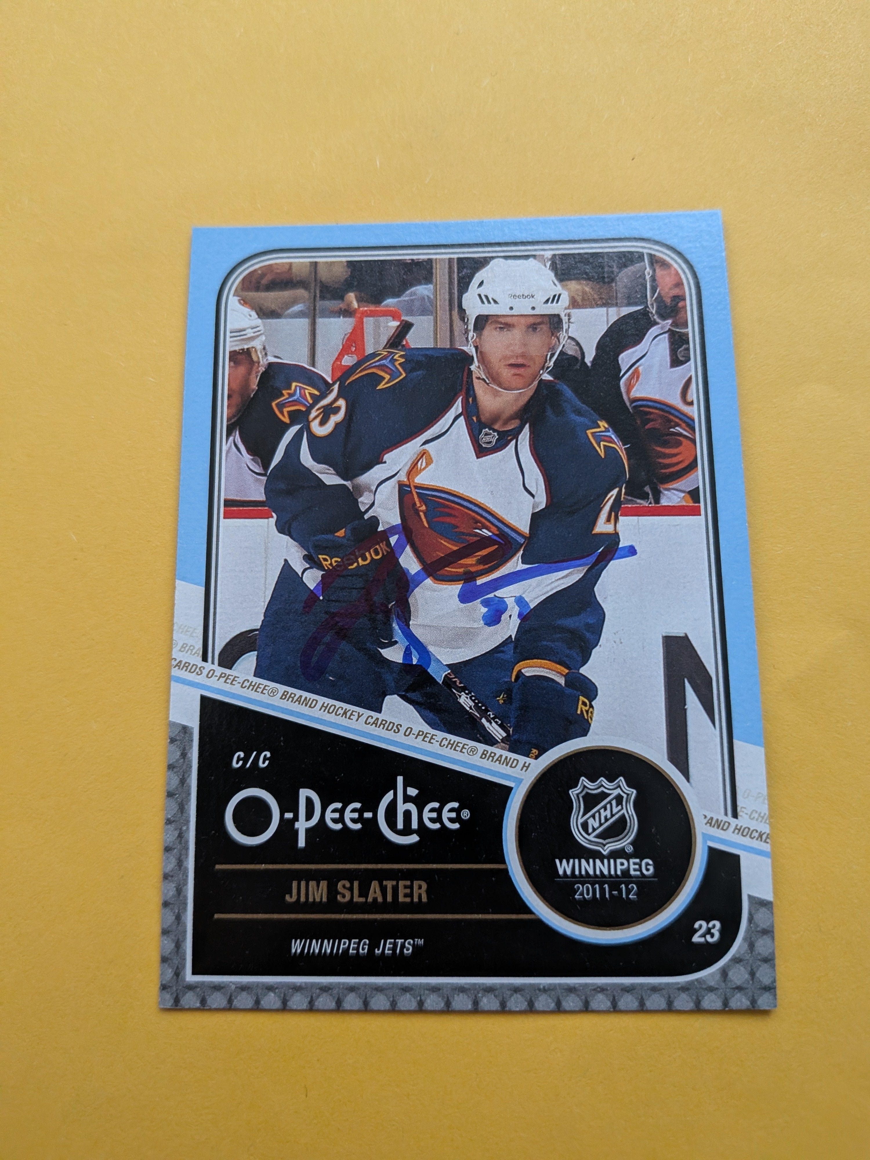 Jim Slater Signed Atlanta Thrashers Card A