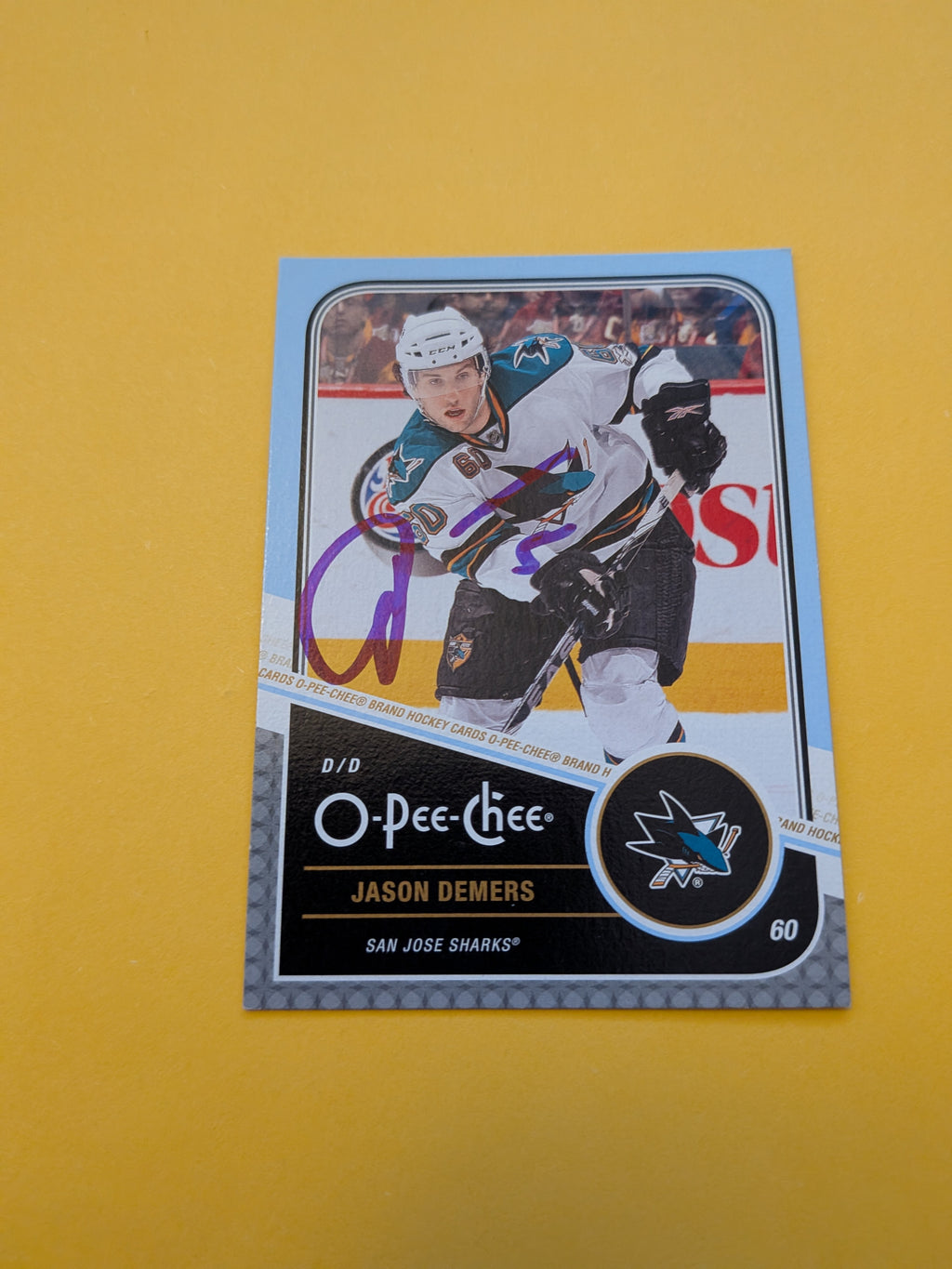 Jason Demers Signed San Jose Sharks Card B