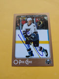 Matt Pettinger Signed Washington Capitals Card D