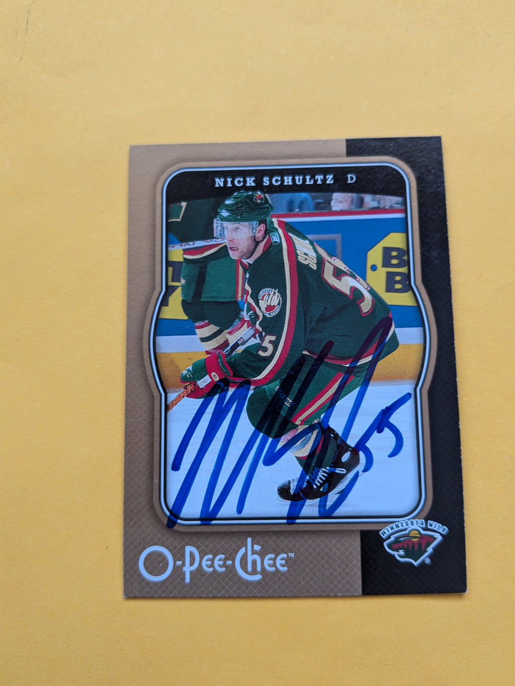 Nick Schultz Signed Minnesota Wild Card H