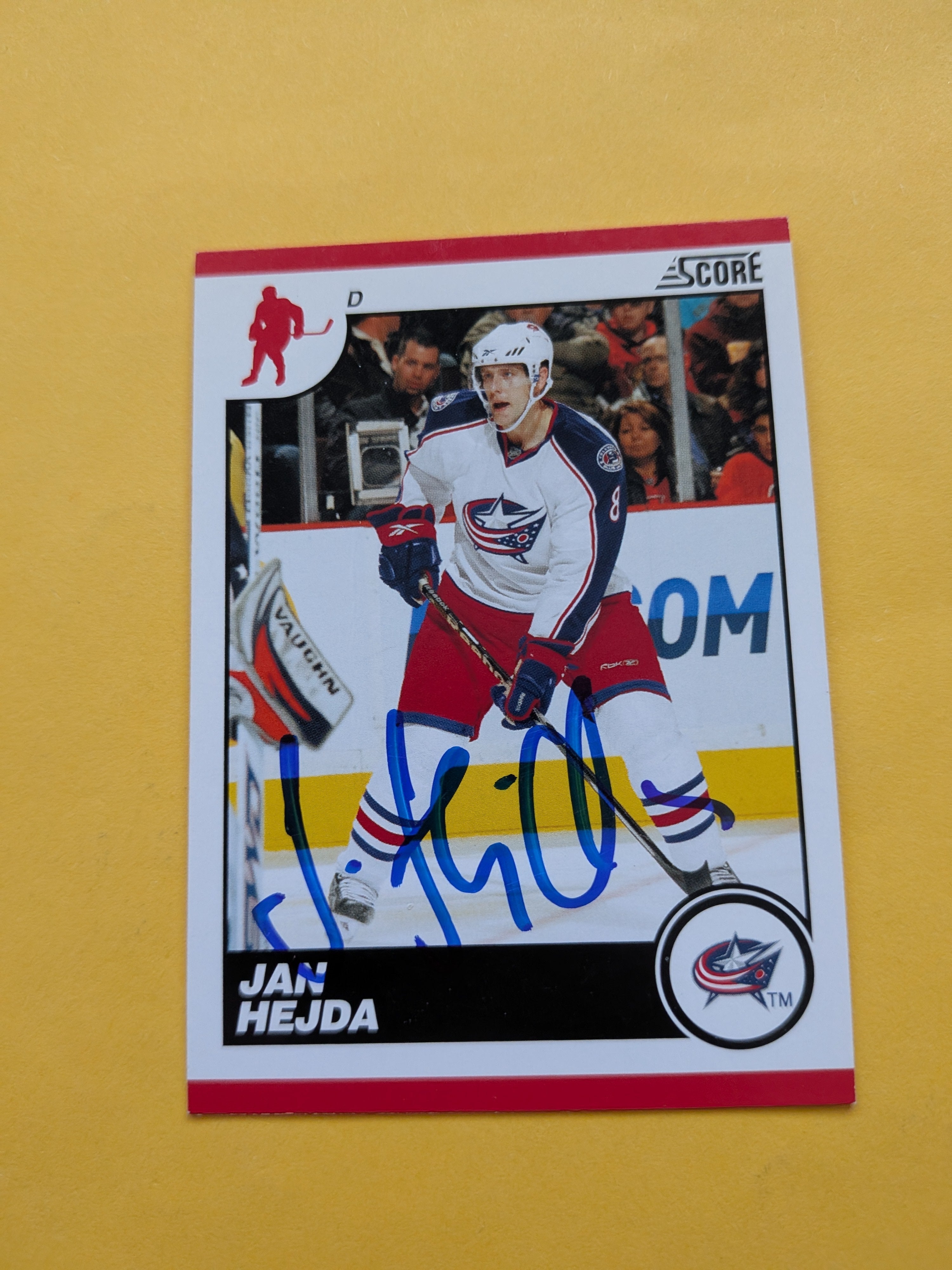 Jan Hejda Signed Columbus Blue Jackets Card A