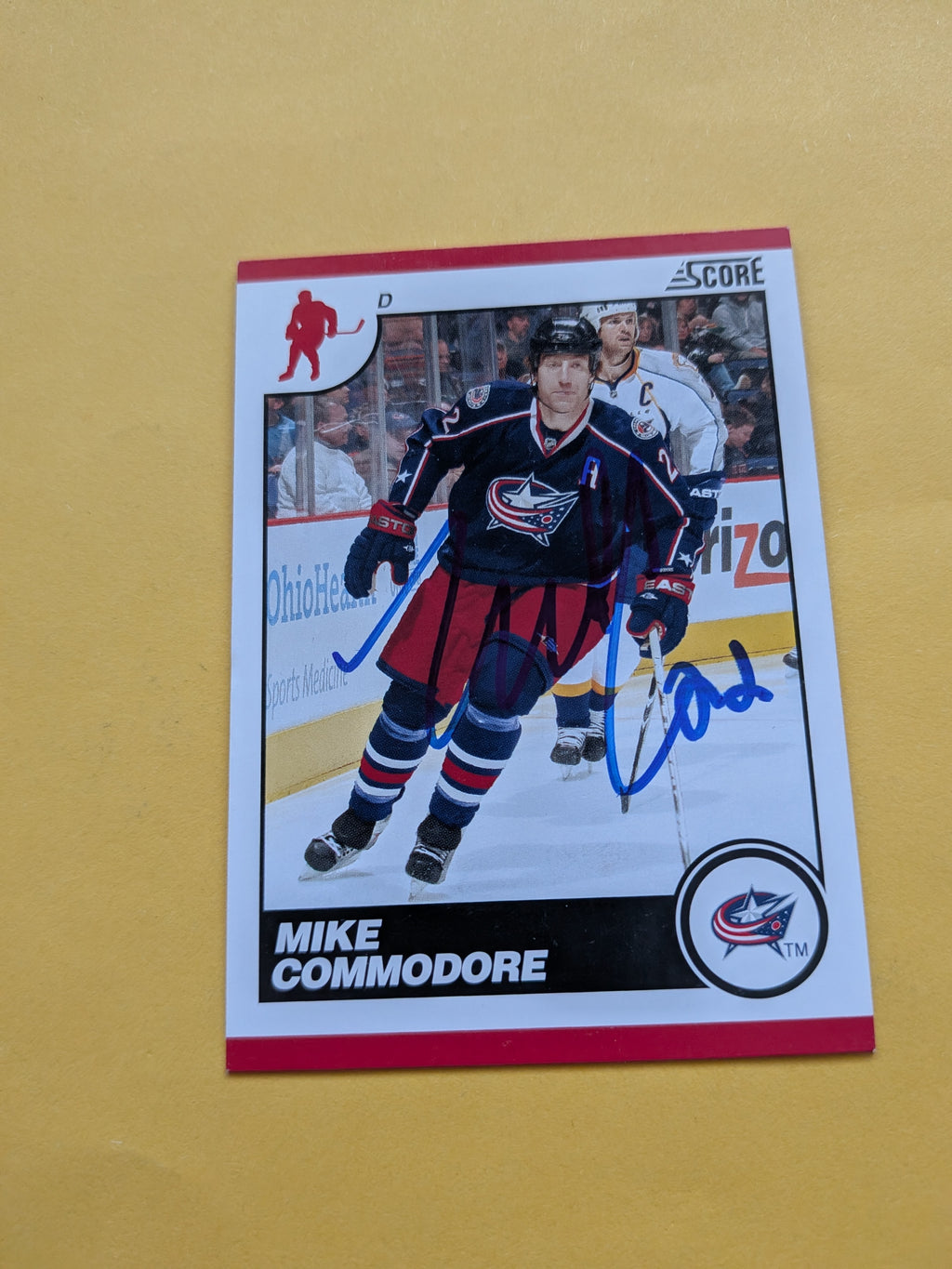 Mike Commodore Signed Columbus Blue Jackets Card A