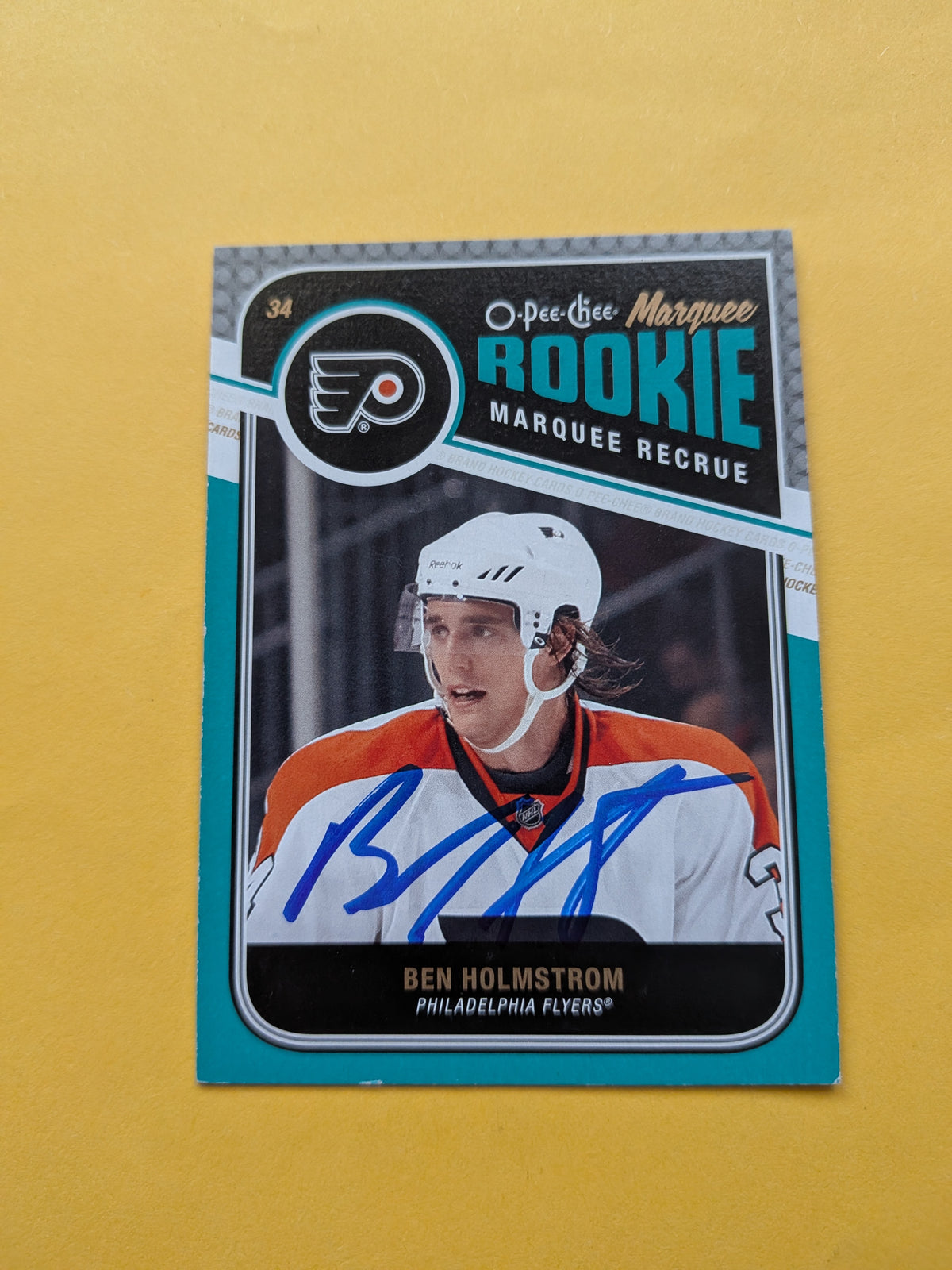Ben Holmstrom Signed Philadelphia Flyers Rookie Card A