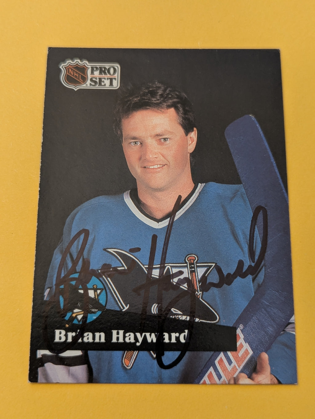Brian Hayward Signed San Jose Sharks Card