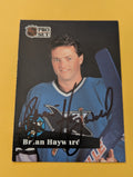 Brian Hayward Signed San Jose Sharks Card