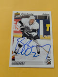 Brian Benning Signed Los Angeles Kings Card