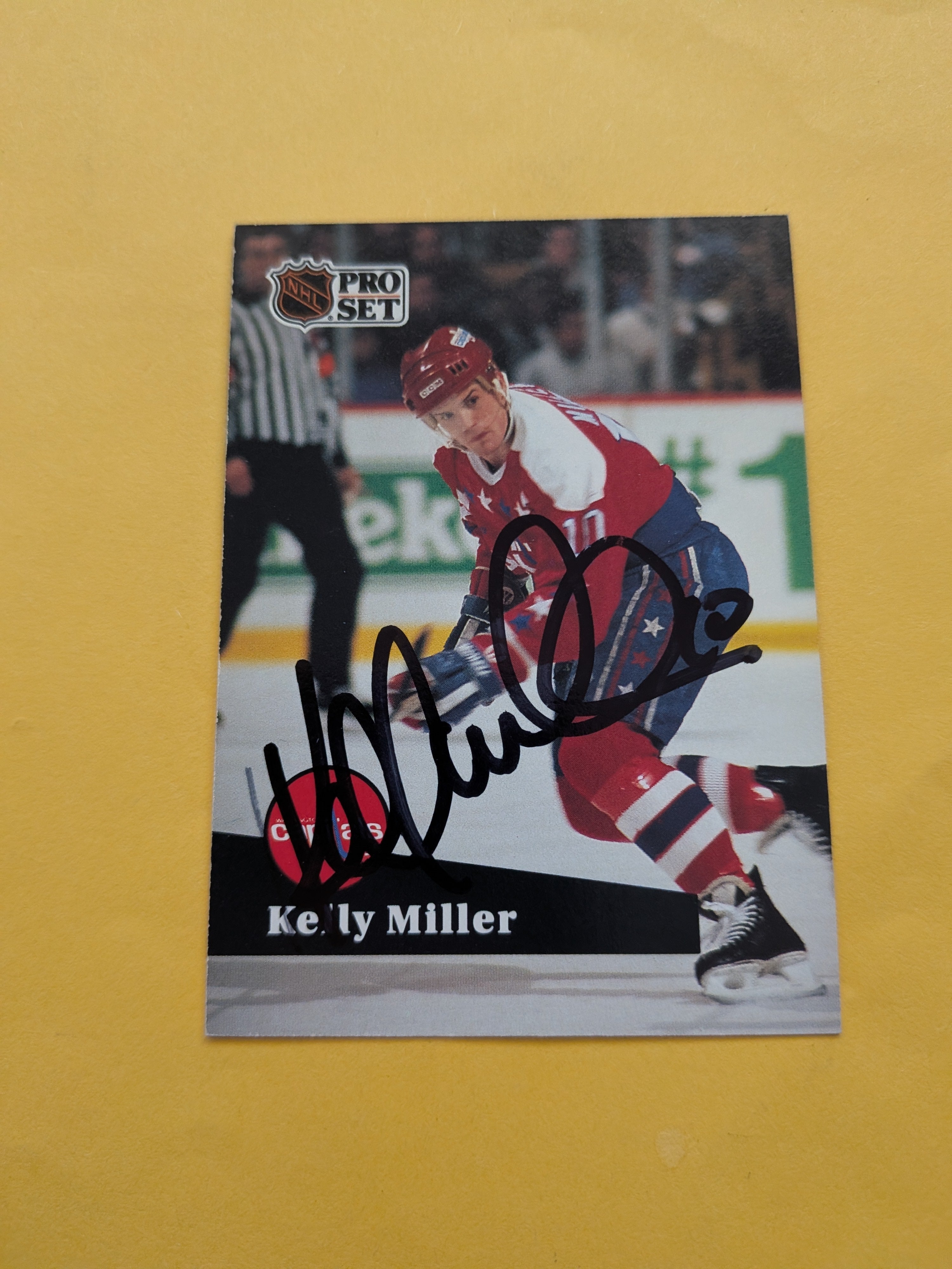 Kelly Miller Signed Washington Capitals Card F