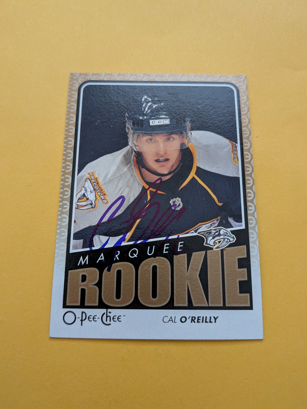 Cal O'Reilly Signed Nashville Predators Rookie Card A