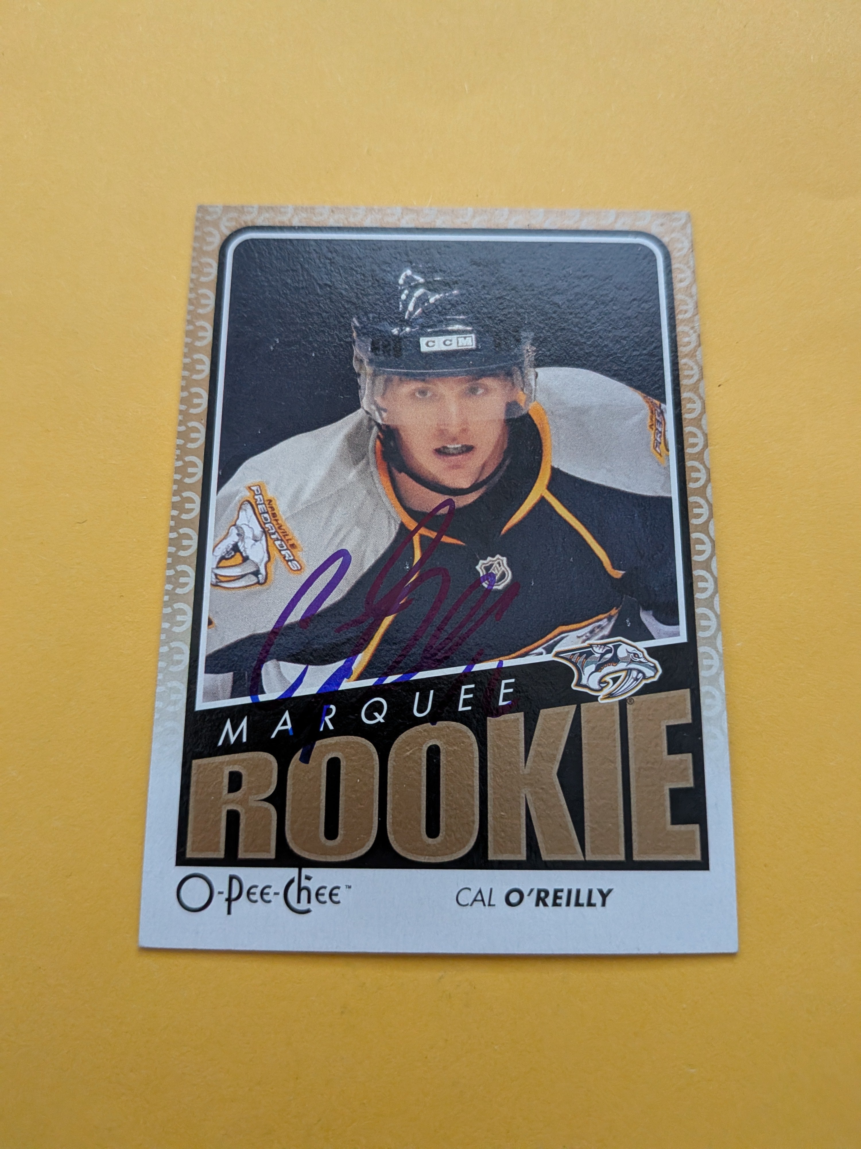 Cal O'Reilly Signed Nashville Predators Rookie Card A