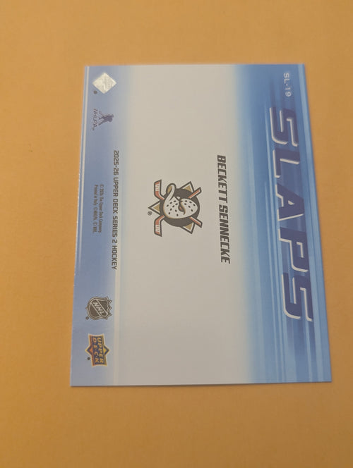 Beckett Sennecke 25-26 Upper Deck Slaps Card