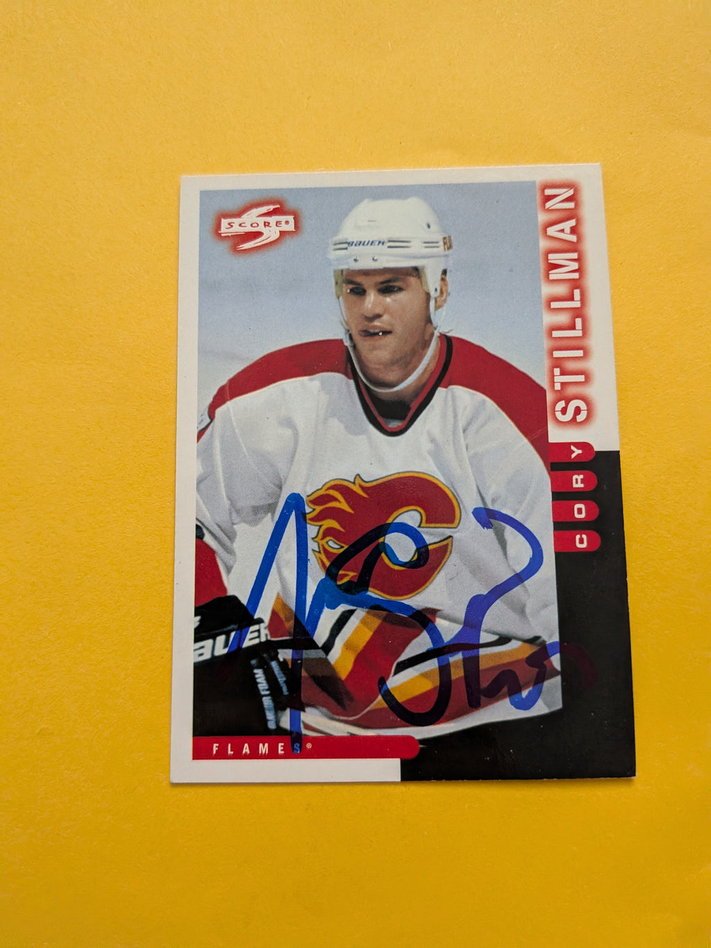 Todd Simpson Signed Calgary Flames Card A