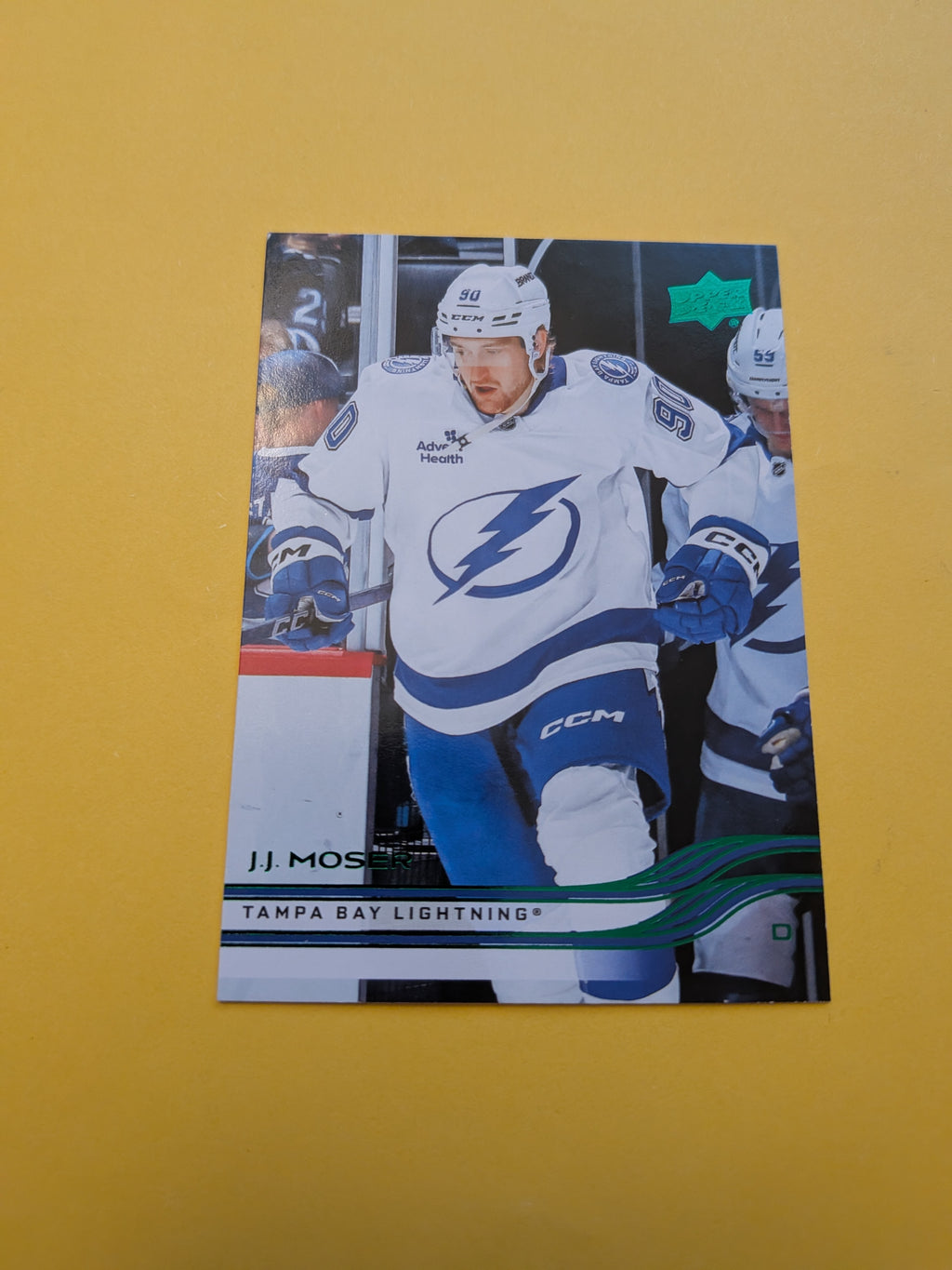 J.J. Moser 25-26 Upper Deck Green Holiday Card