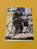 Greg Adams Signed Arizona Coyotes Card