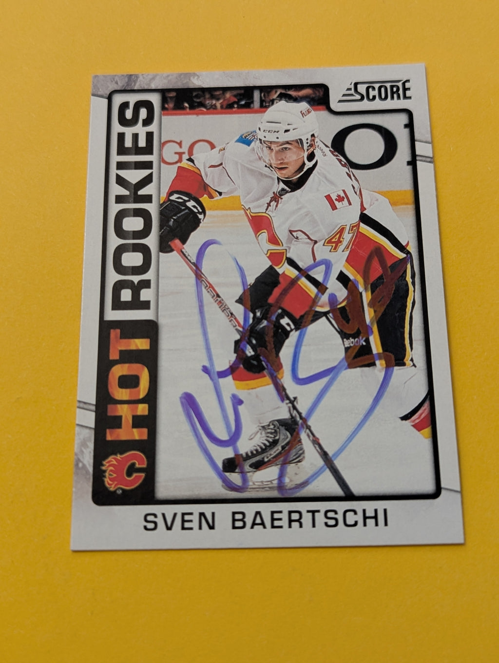 Sven Baertschi Signed Calgary Flames Rookie Card