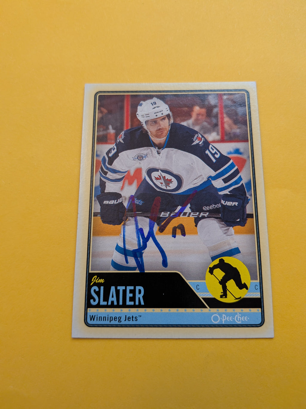 Jim Slater Signed Winnipeg Jets Card B