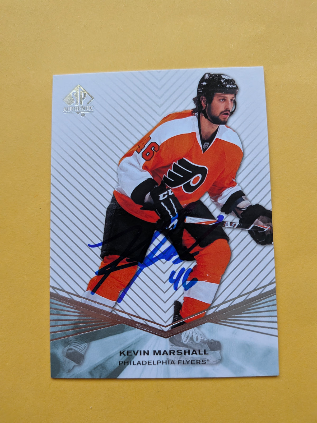 Kevin Marshall Signed Philadelphia Flyers Card A