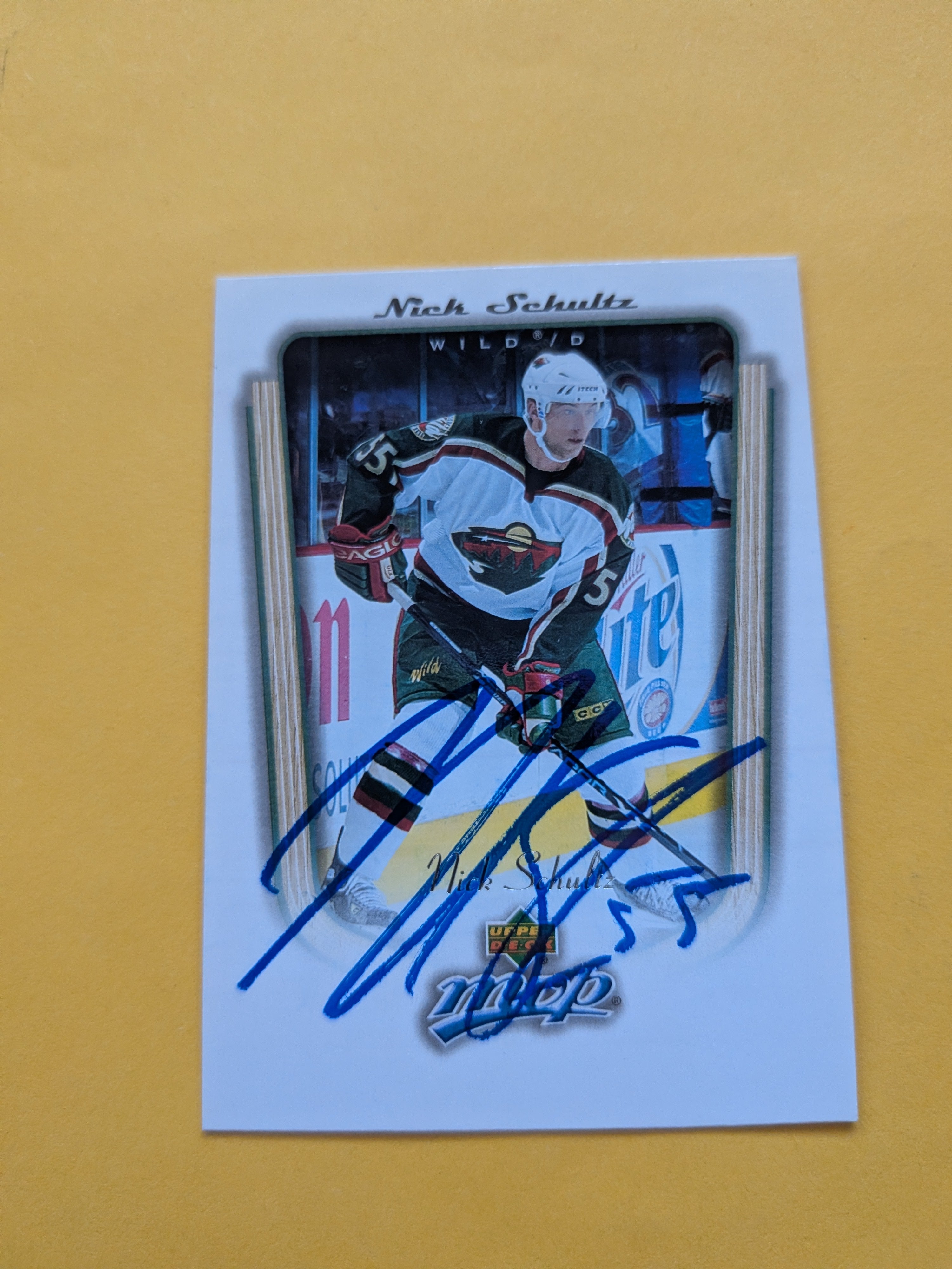 Nick Schultz Signed Minnesota Wild Card L