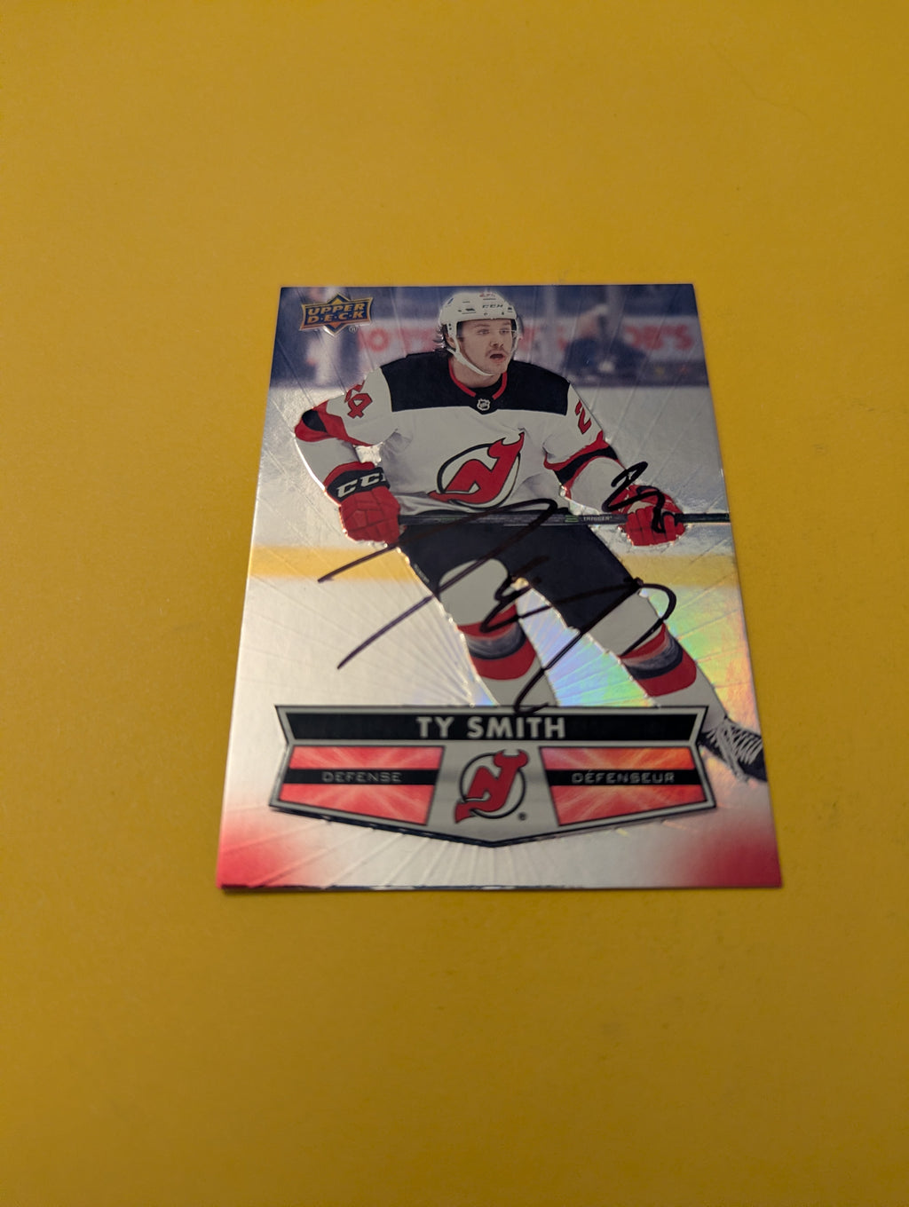 Ty Smith Signed New Jersey Devils Card