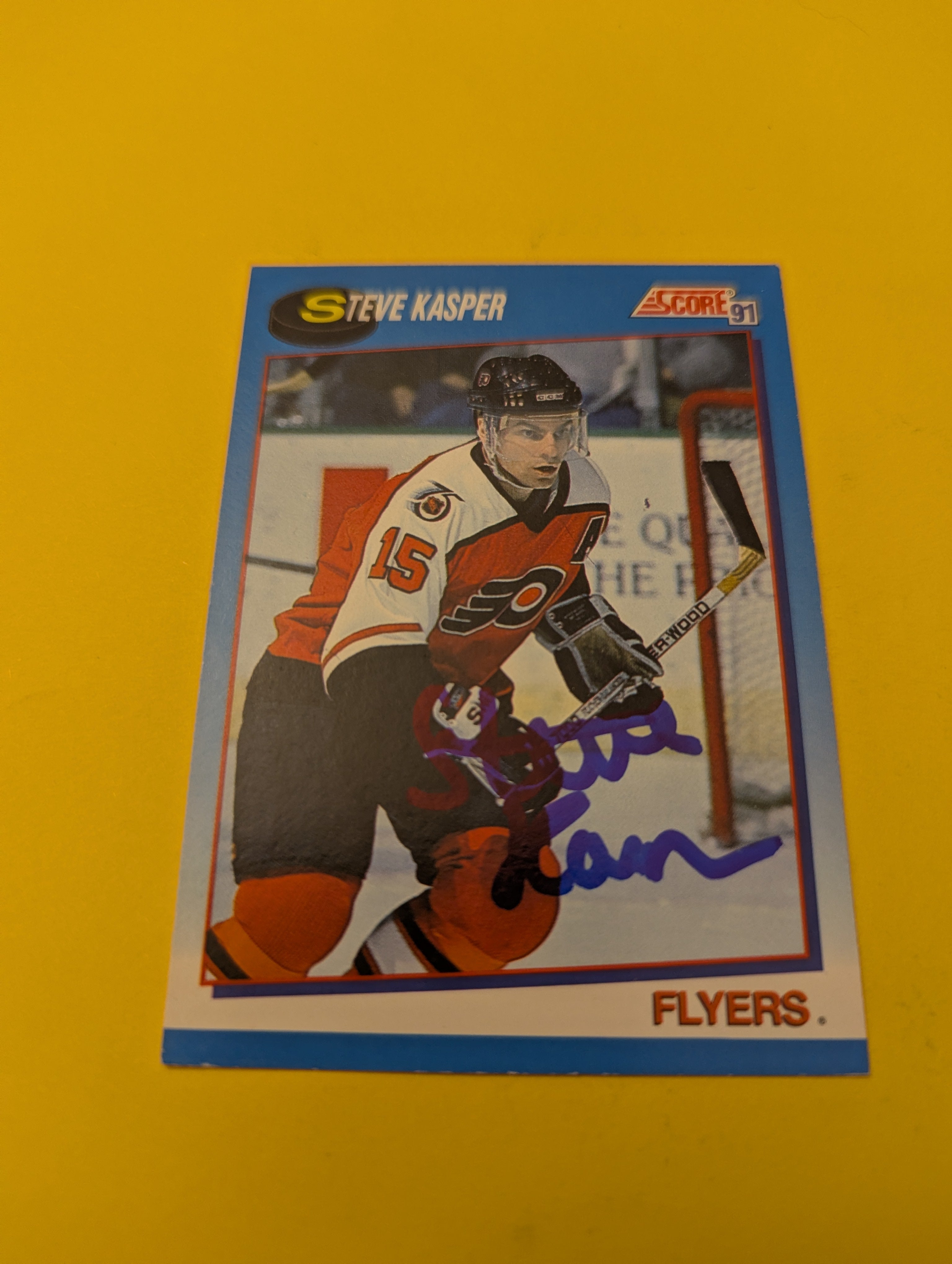 Steve Kasper Signed Philadelphia Flyers Card