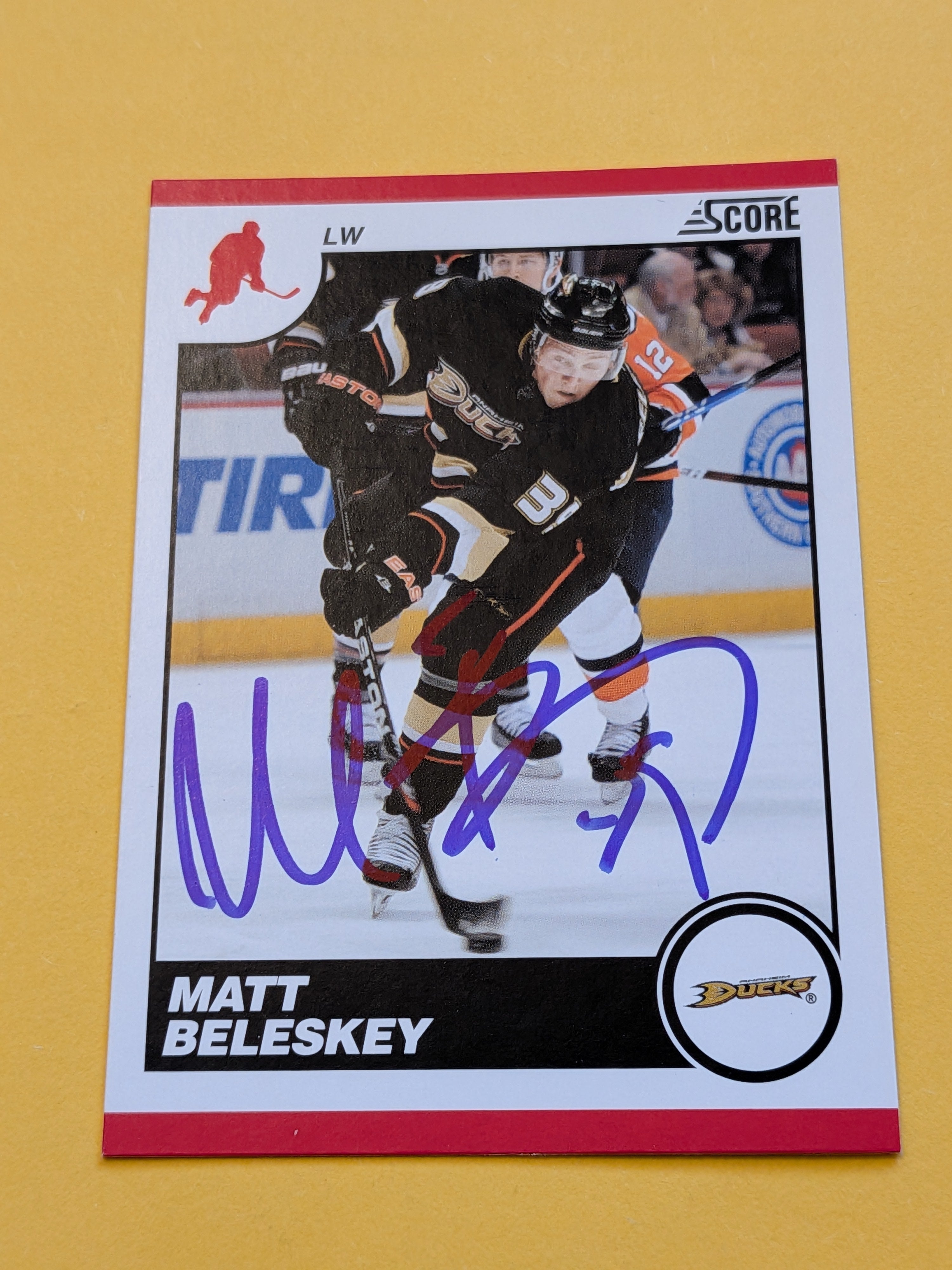 Matt Beleskey Signed Anaheim Ducks Card B