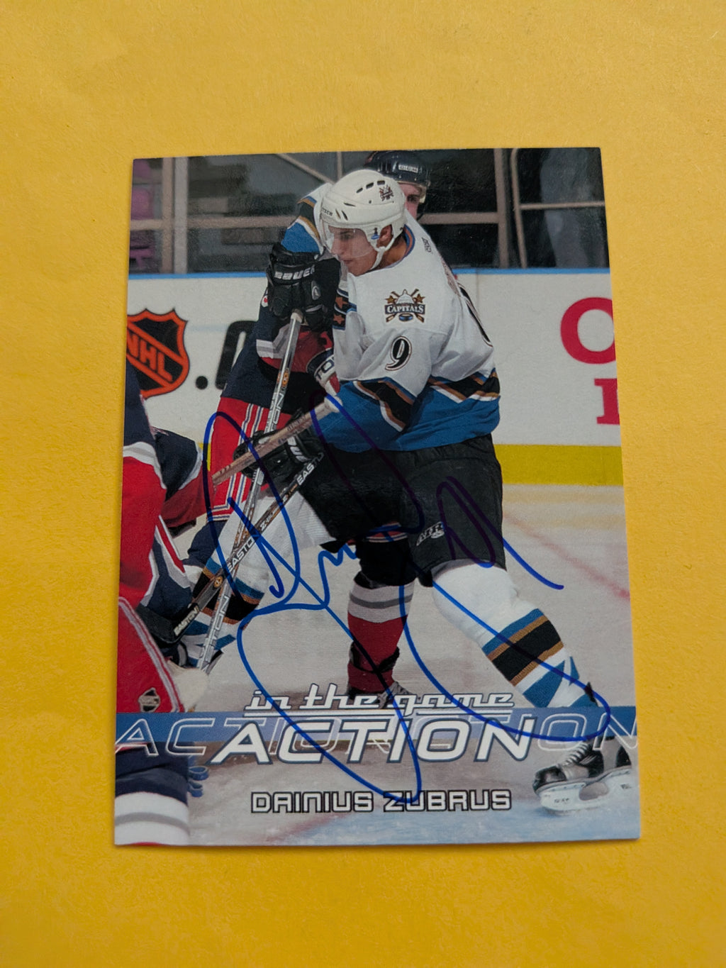 Dainius Zubrus Signed Washington Capitals Card C