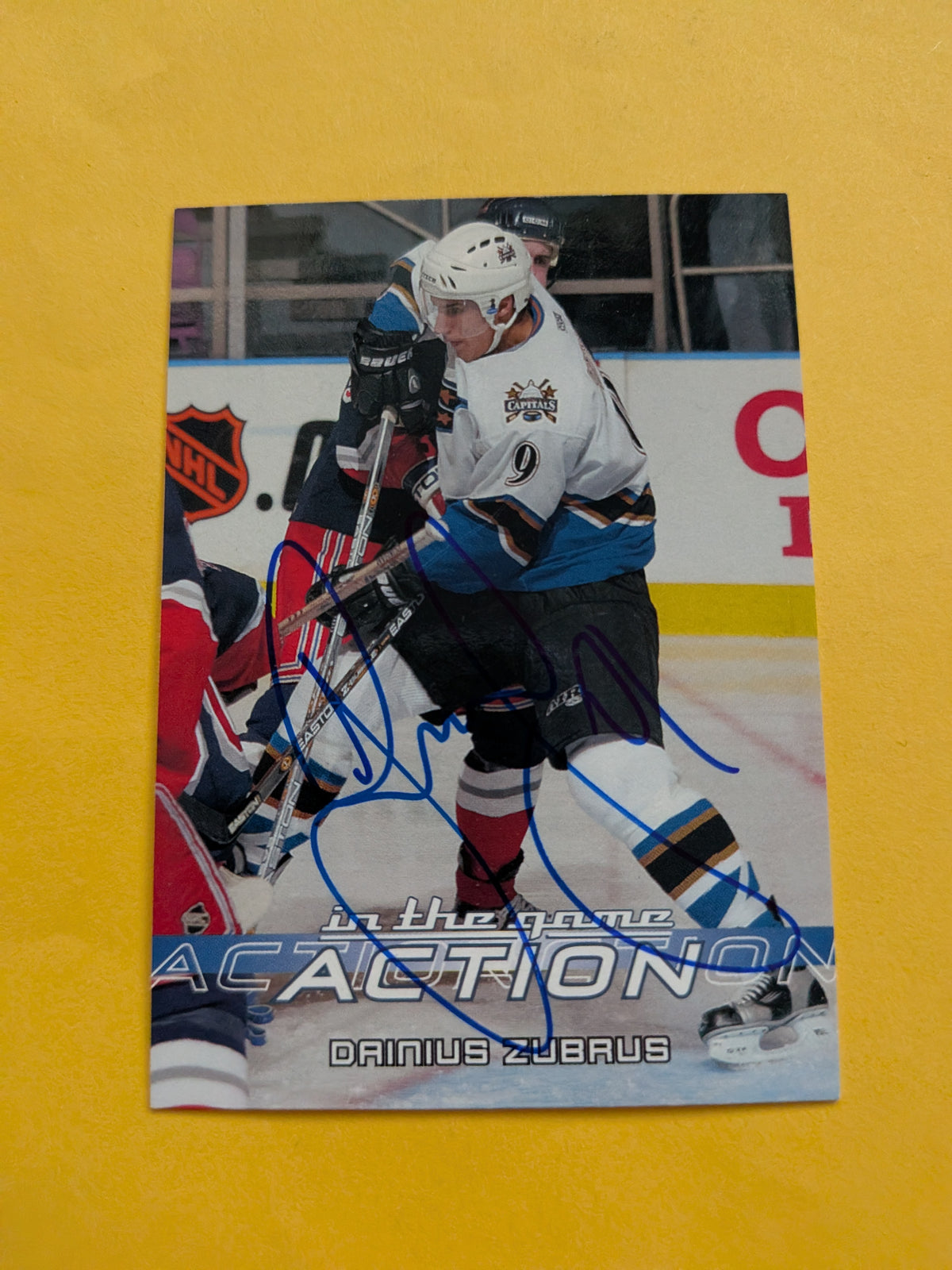 Dainius Zubrus Signed Washington Capitals Card C
