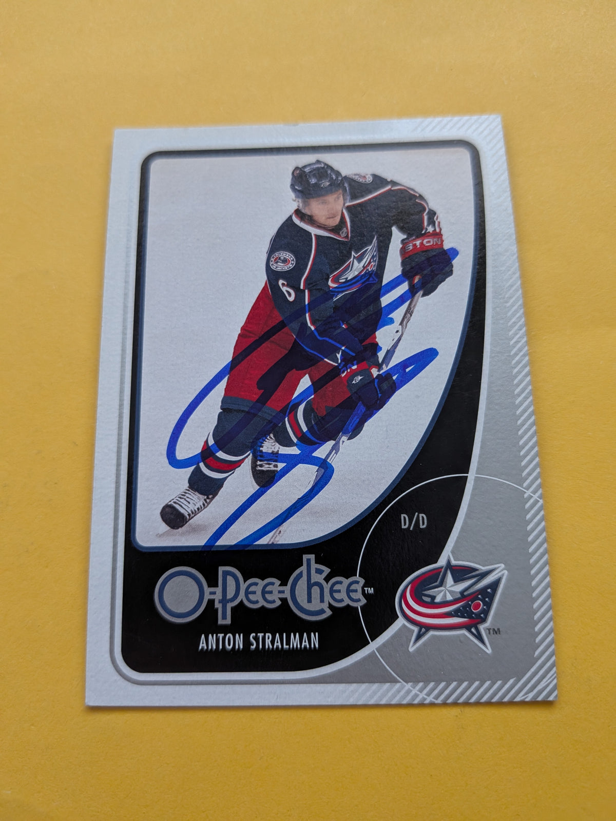 Anton Stralman Signed Columbus Blue Jackets Card C