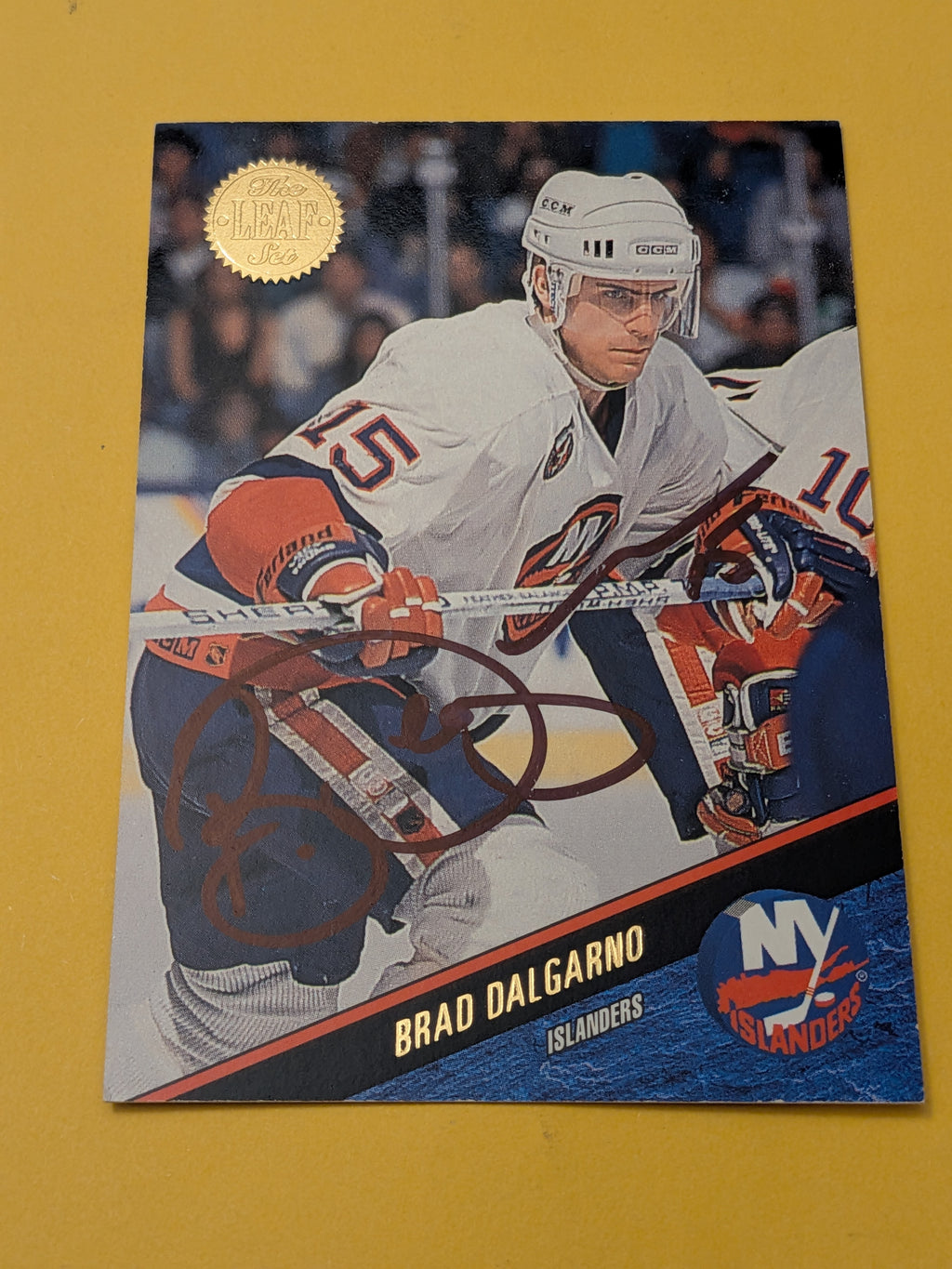 Brad Dalgarno Signed New York Islanders Card C