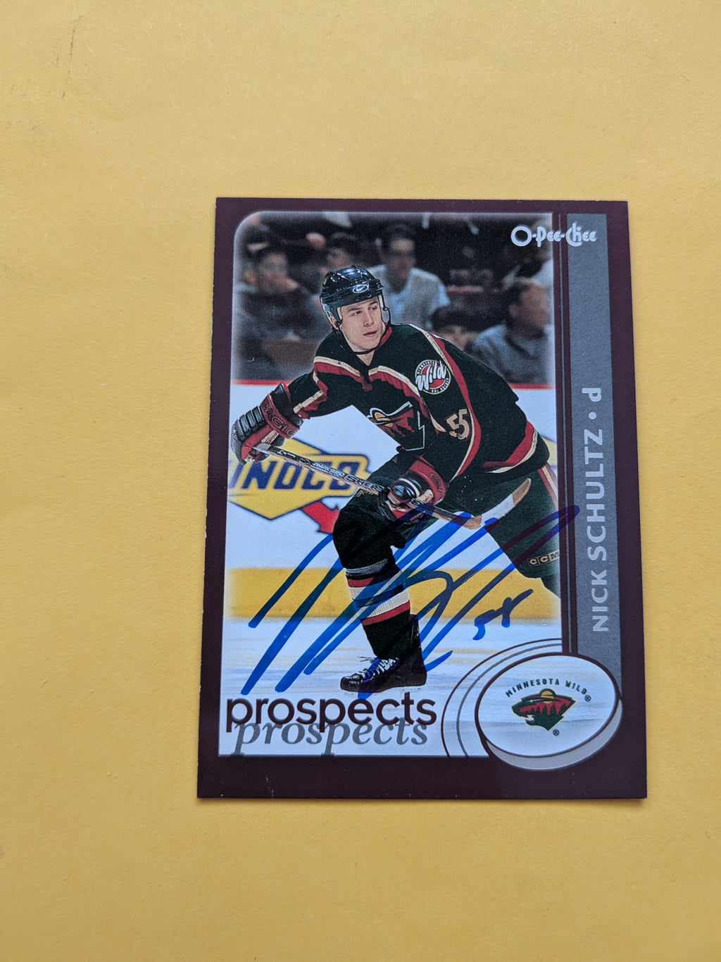 Nick Schultz Signed Minnesota Wild Card E