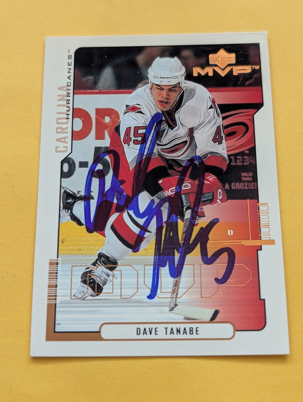 David Tanabe Signed Carolina Hurricanes Card
