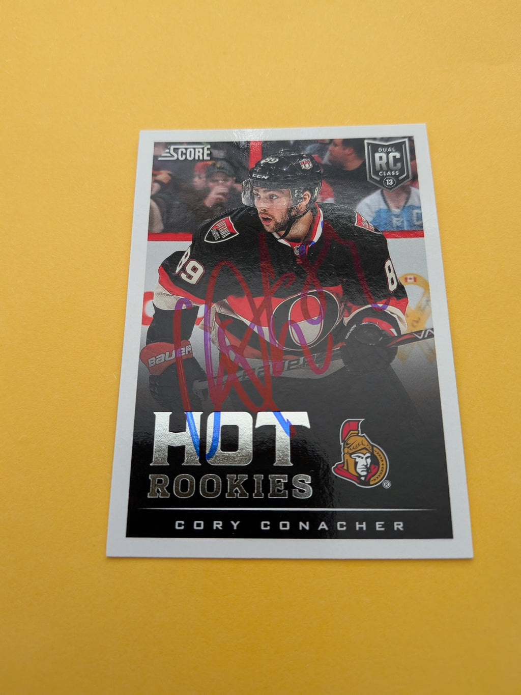 Cory Conacher Signed Ottawa Senators Rookie Card B