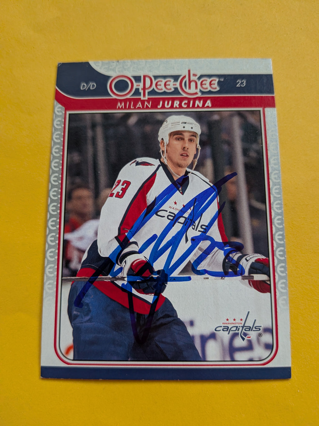 Milan Jurcina Signed Washington Capitals Card B