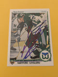 Dean Evason Signed Hartford Whalers Card
