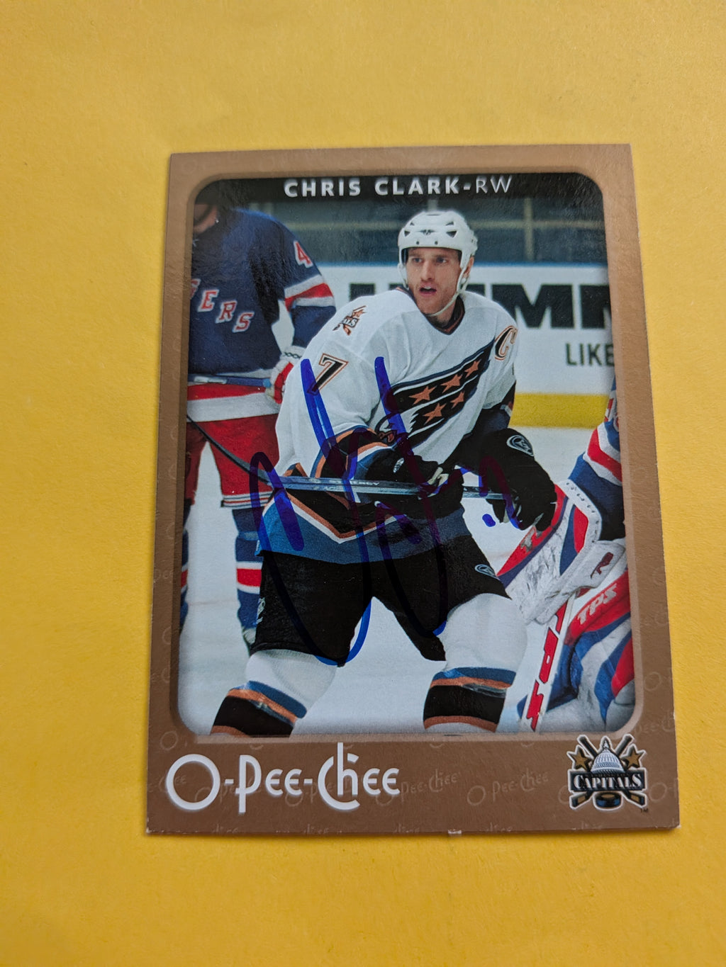 Chris Clark Signed Washington Capitals Card G