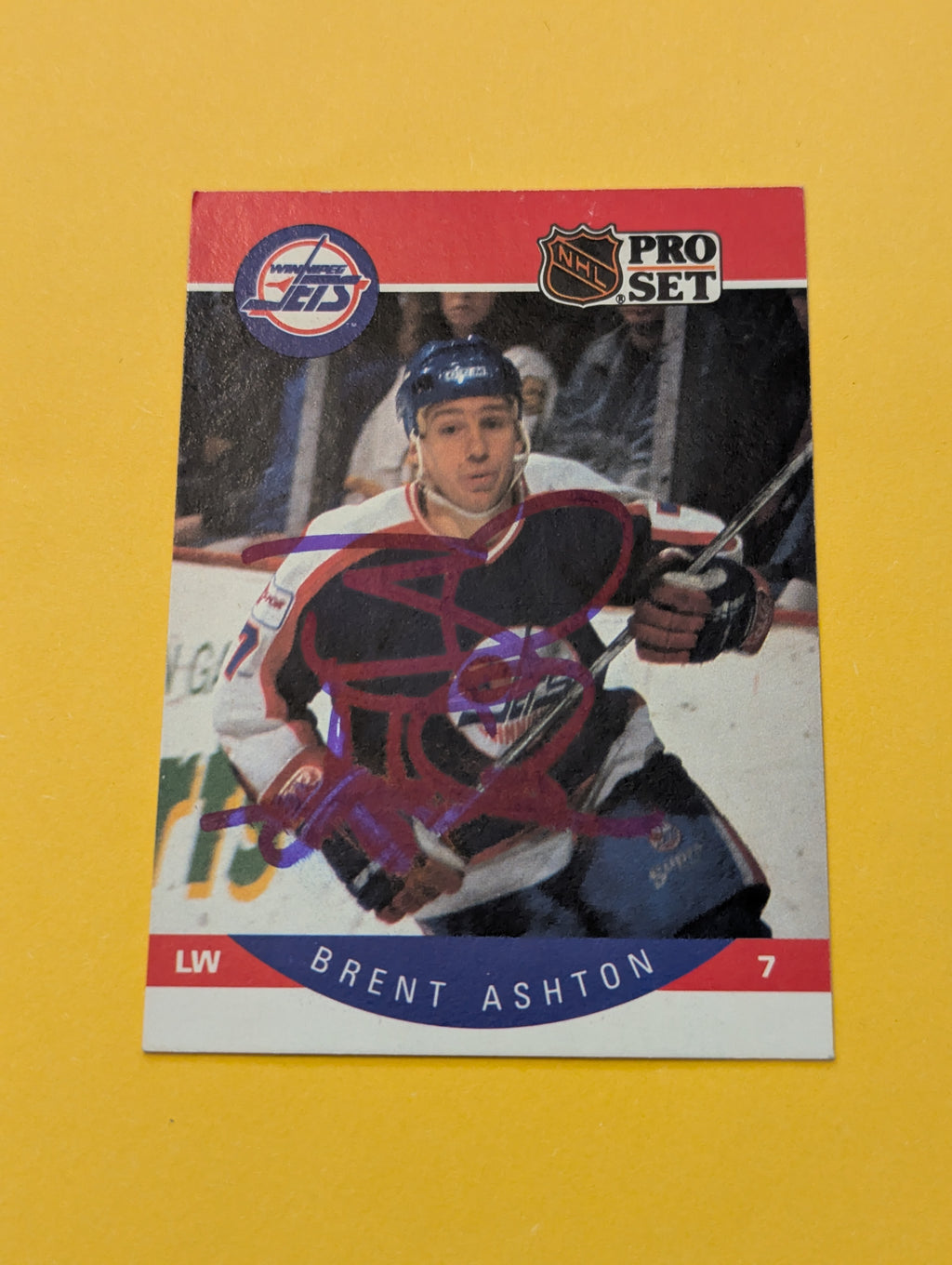 Brent Ashton Signed Winnipeg Jets Card