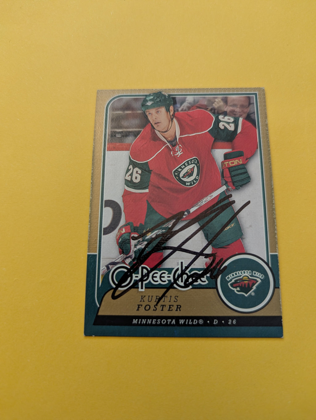 Kurtis Foster Signed Minnesota Wild Card