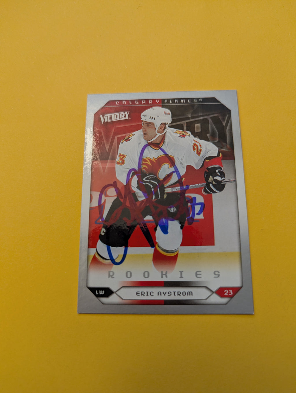 Eric Nystrom Signed Calgary Flames Rookie Card