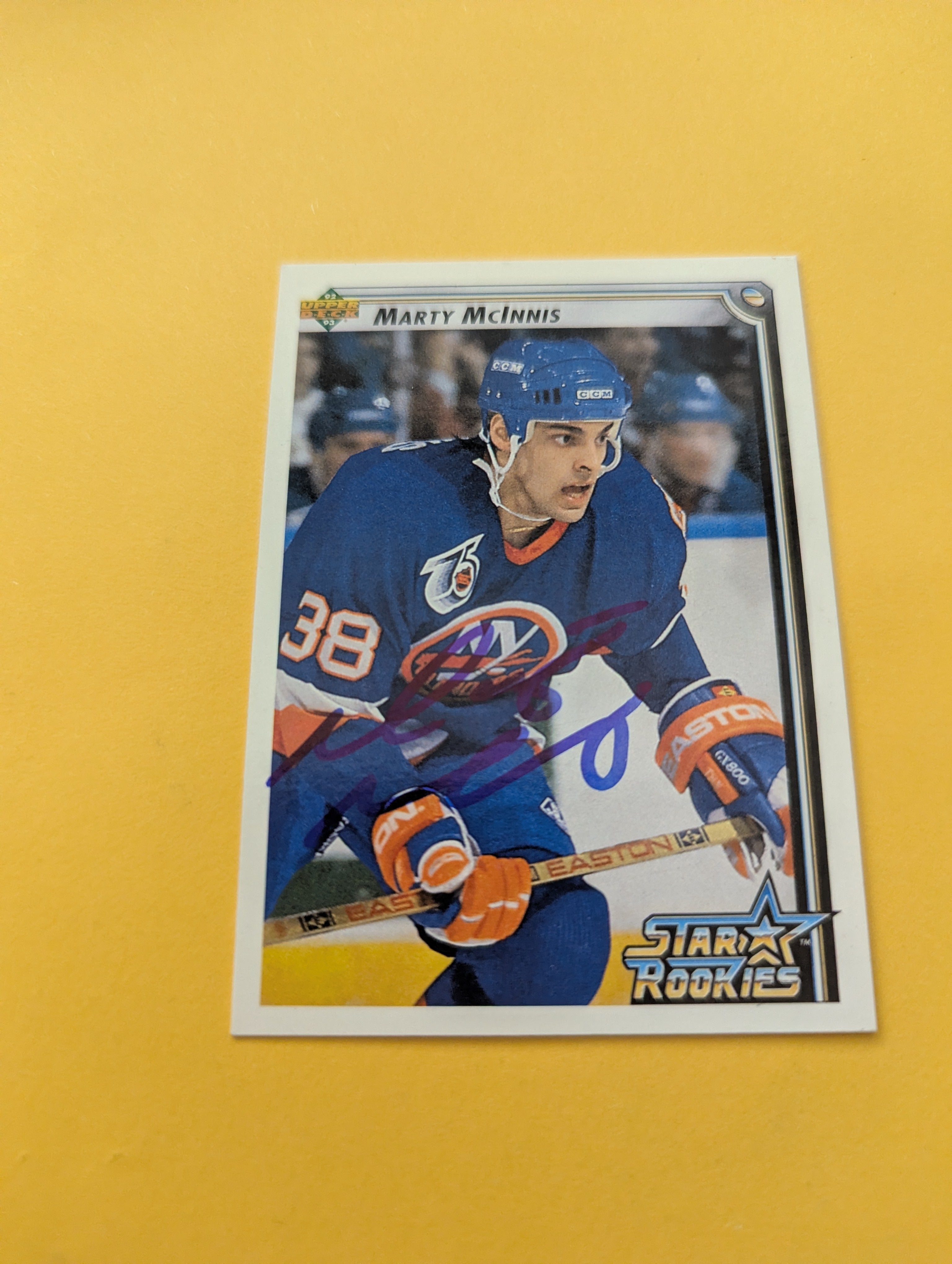 Marty McInnis Signed New York Islanders Card