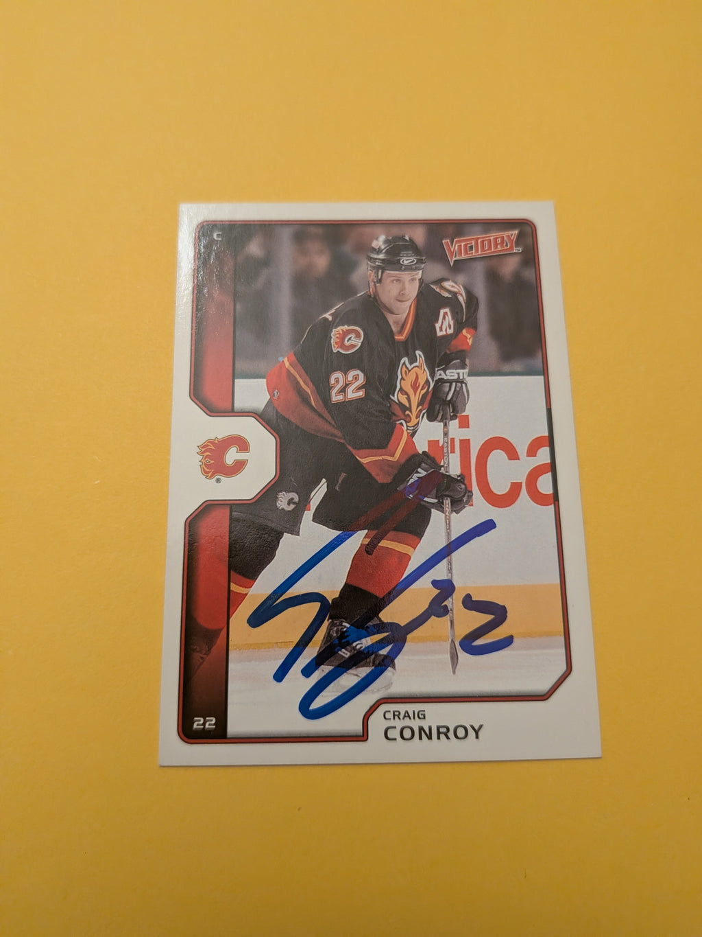 Craig Conroy Signed Calgary Flames Card A