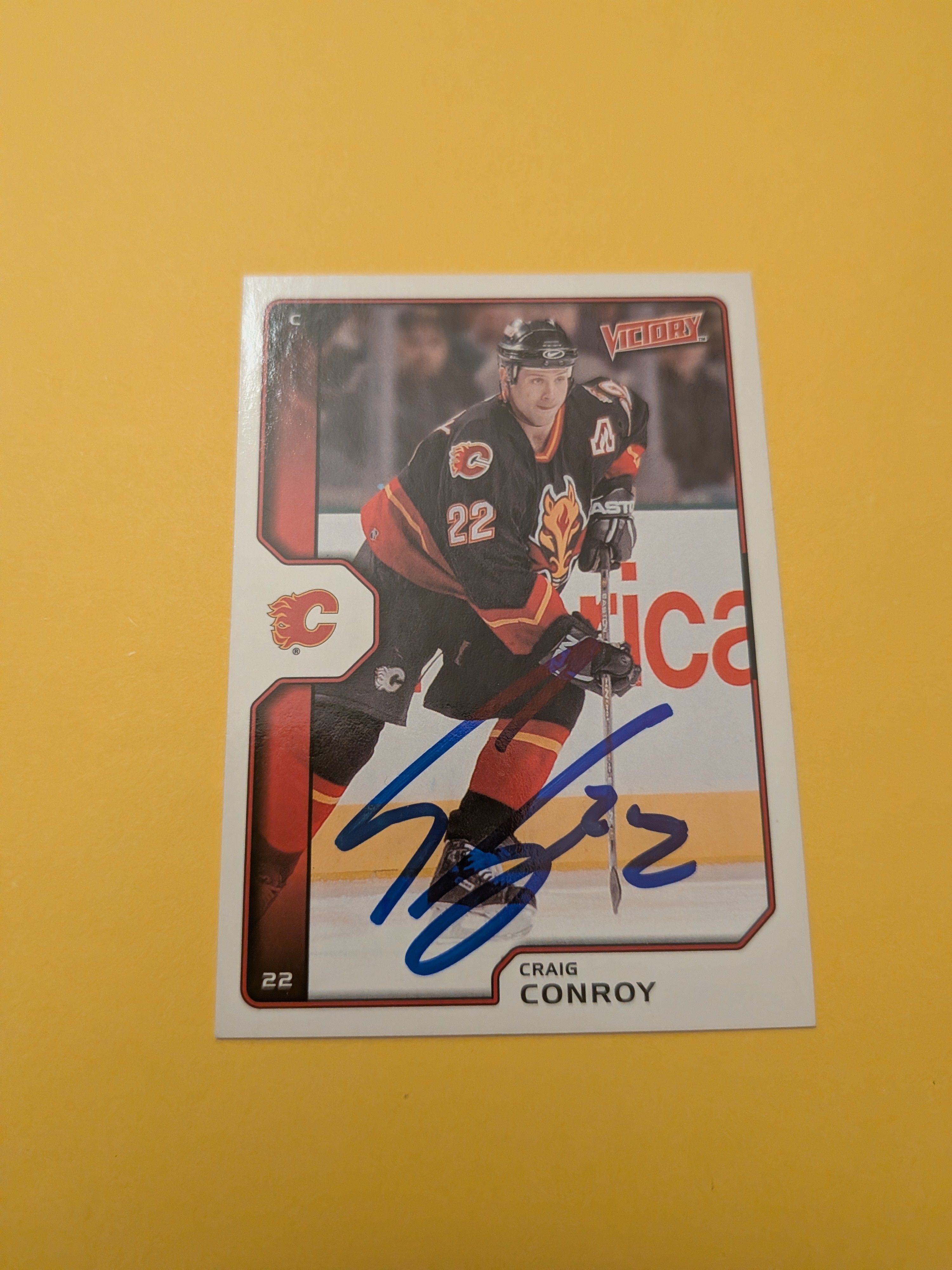Craig Conroy Signed Calgary Flames Card A