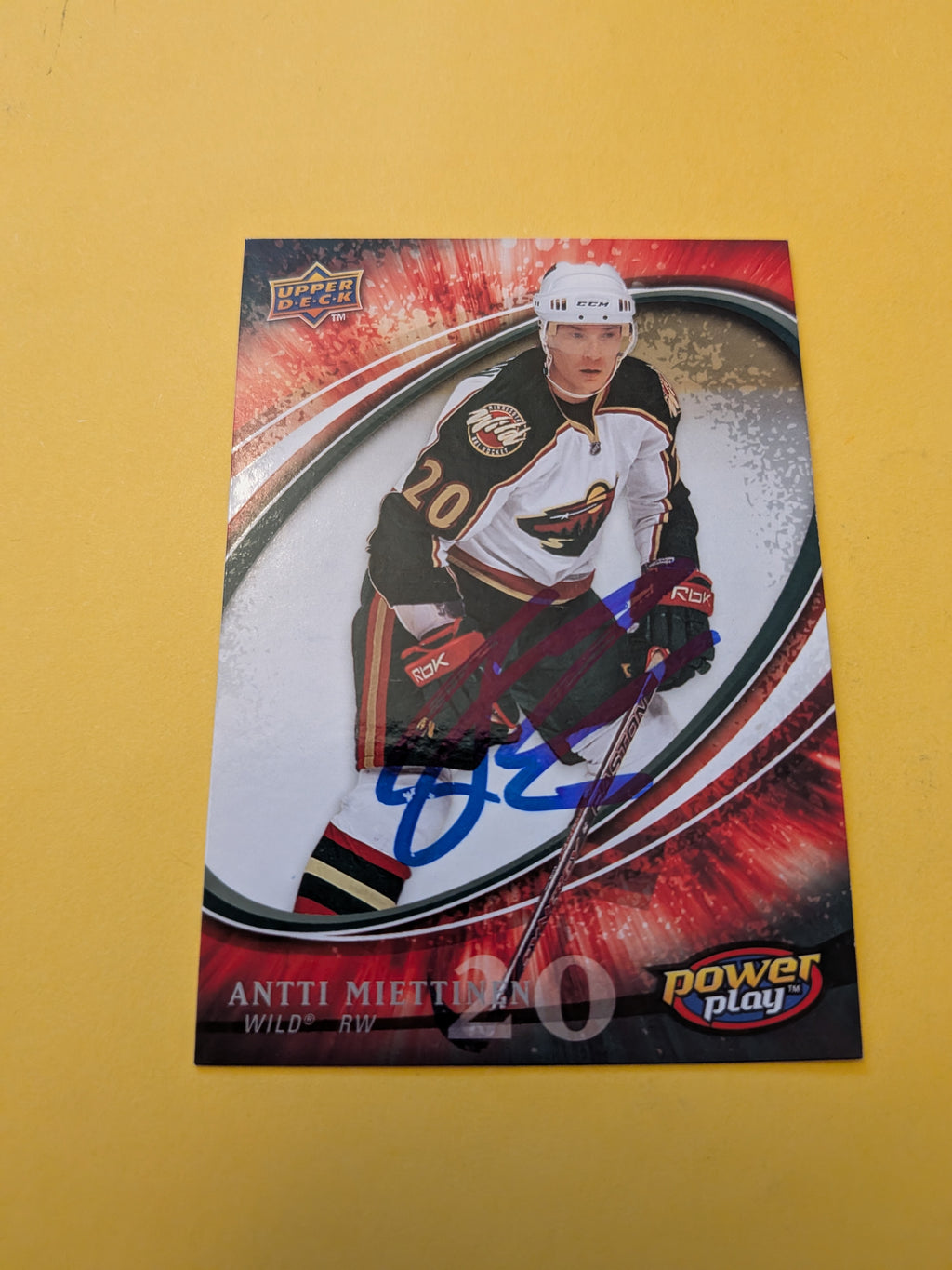 Antti Miettinen Signed Minnesota Wild Card A