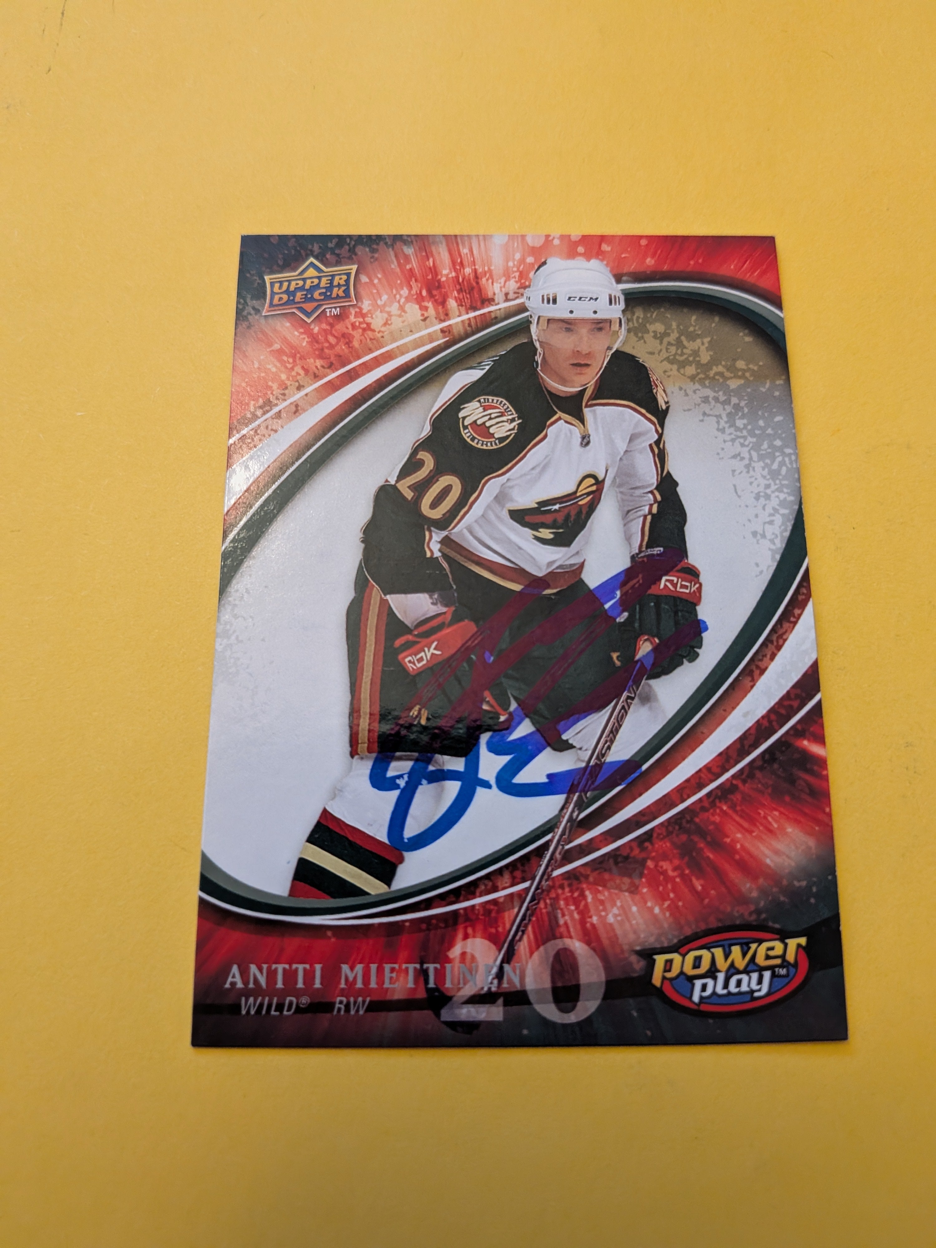 Antti Miettinen Signed Minnesota Wild Card A