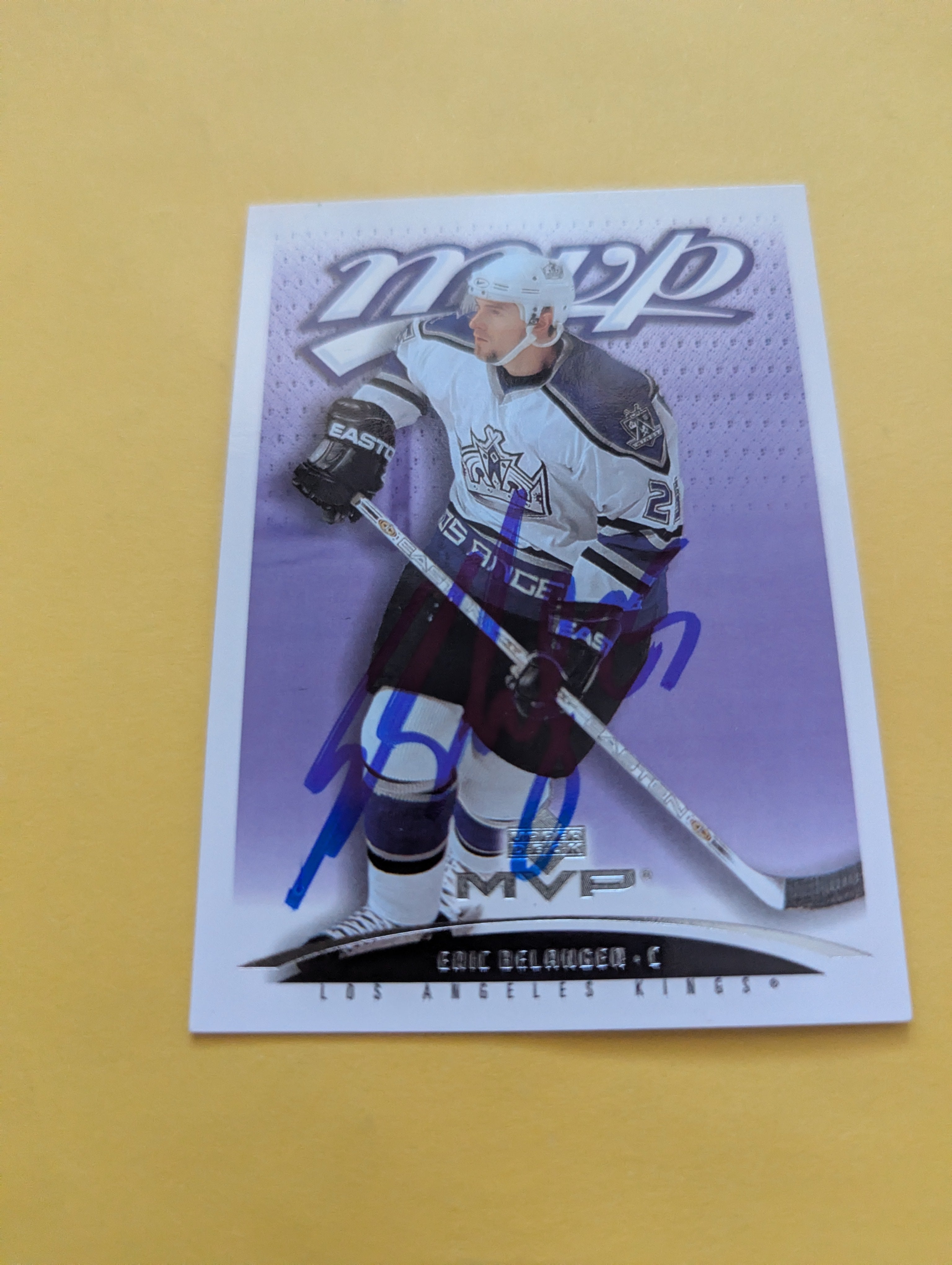 Eric Belanger Signed Los Angeles Kings Card C