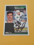 Pat Verbeek Signed Hartford Whalers Card B
