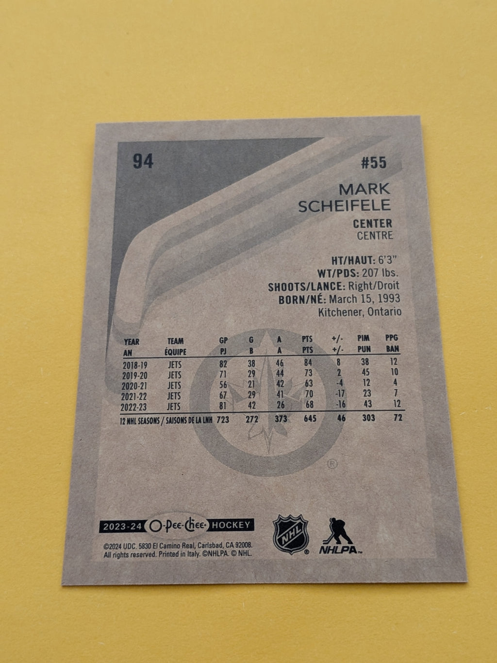 Mark Scheifele 23-24 OPC Retro Card
