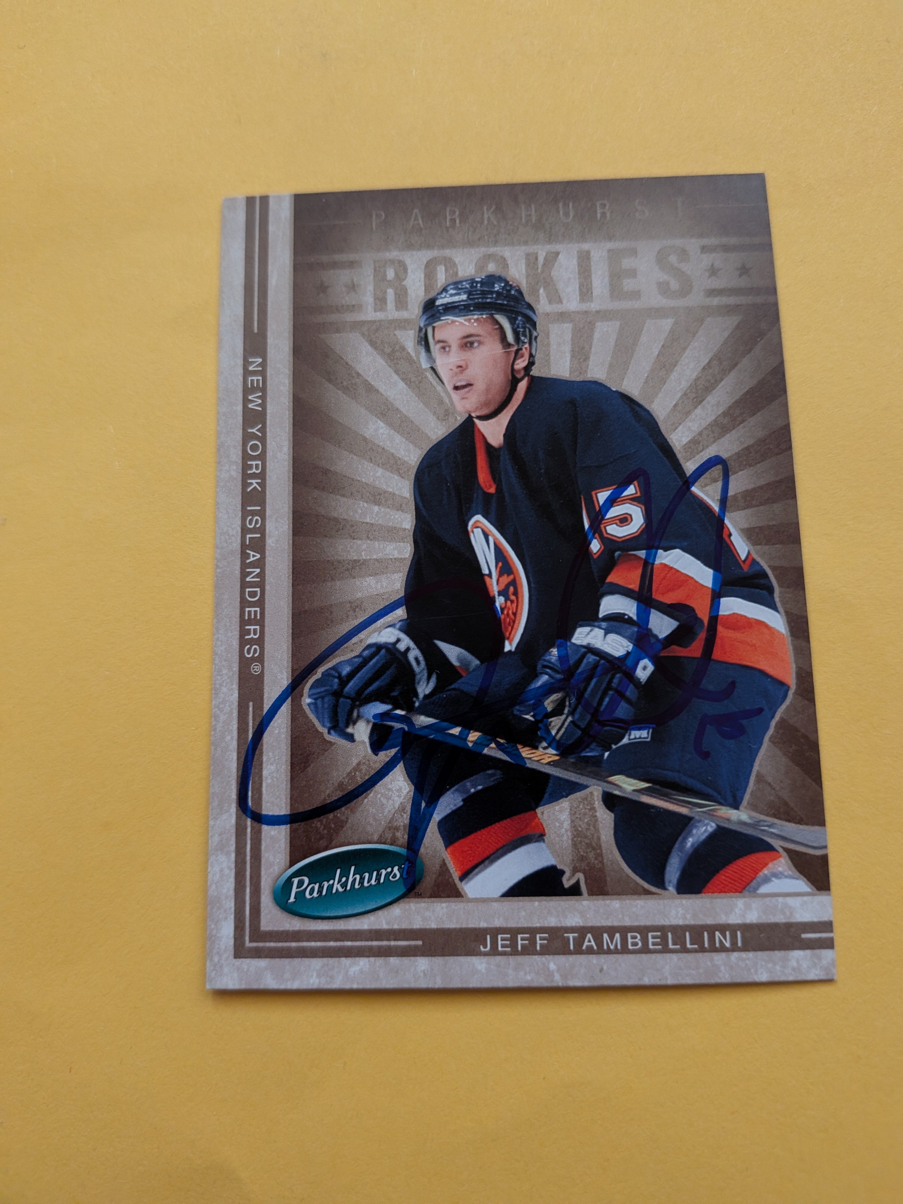 Jeff Tambellini Signed New York Islanders Rookie Card A