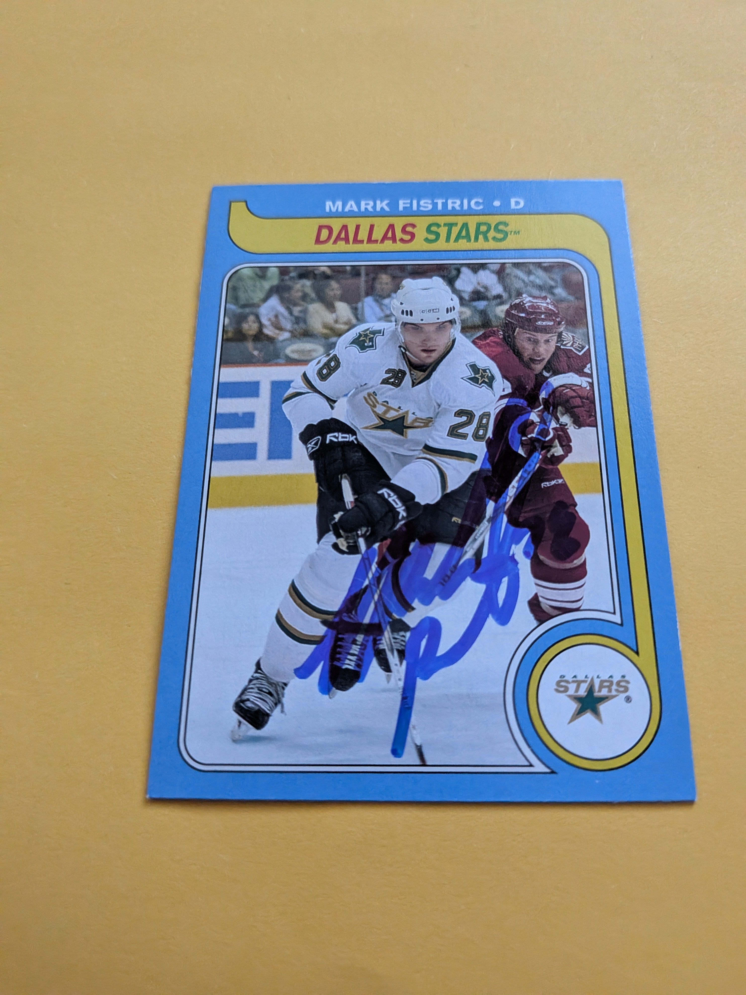 Mark Fistric Signed Dallas Stars Card A