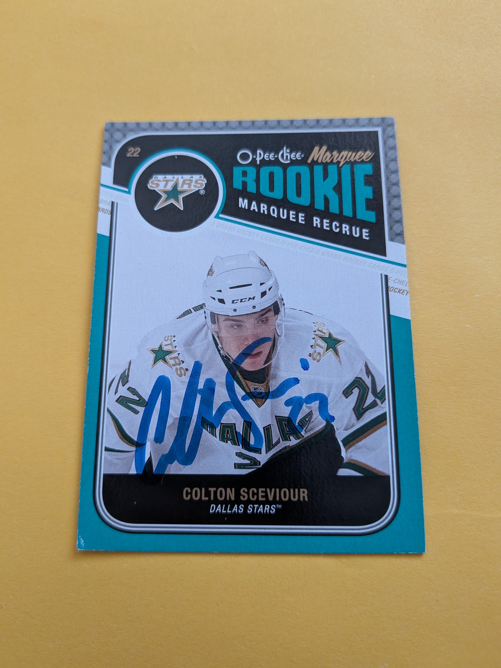 Colton Sceviour Signed Dallas Stars Rookie Card A
